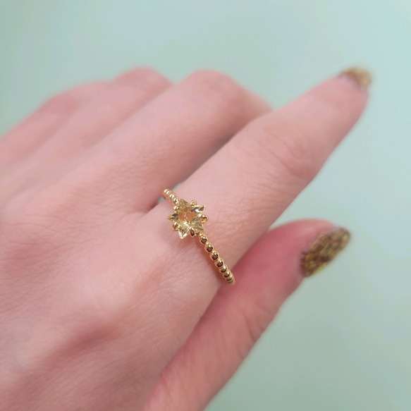 【数量限定】スターカット天然石のプチプチシュガーリング 10枚目の画像