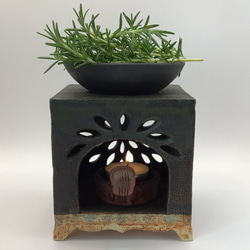 黒マット地の茶香炉 1枚目の画像