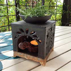 黒マット地の茶香炉 7枚目の画像