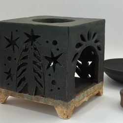 黒マット地の茶香炉 3枚目の画像