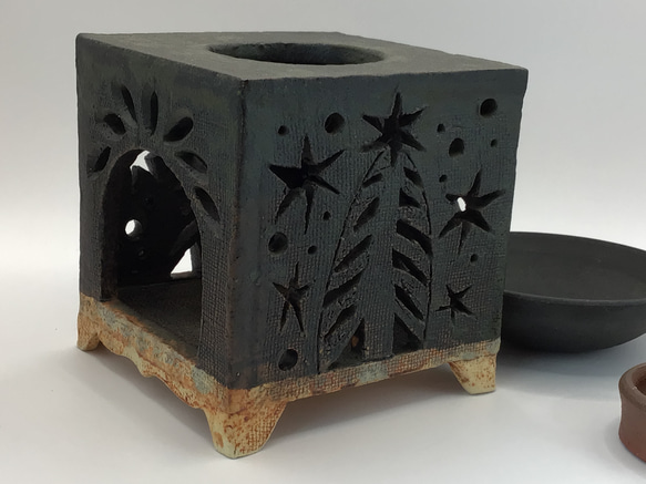 黒マット地の茶香炉 5枚目の画像