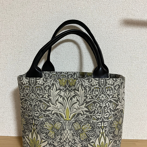 【本物新品保証】 ウイリアムモリススネークヘッド (川島織物)ファスナー仕切り トートバッグ