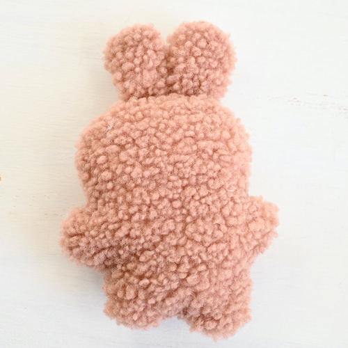ずんぐりうさちゃん くすみピンク（シープボアぬいぐるみ） ぬいぐるみ