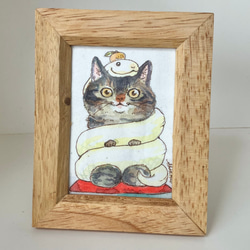 猫のちっちゃな原画 猫に蛸 03 イラスト クワハラシホコ 通販 猫のちっちゃな原画 猫に蛸 03 イラスト クワハラシホコ 通販