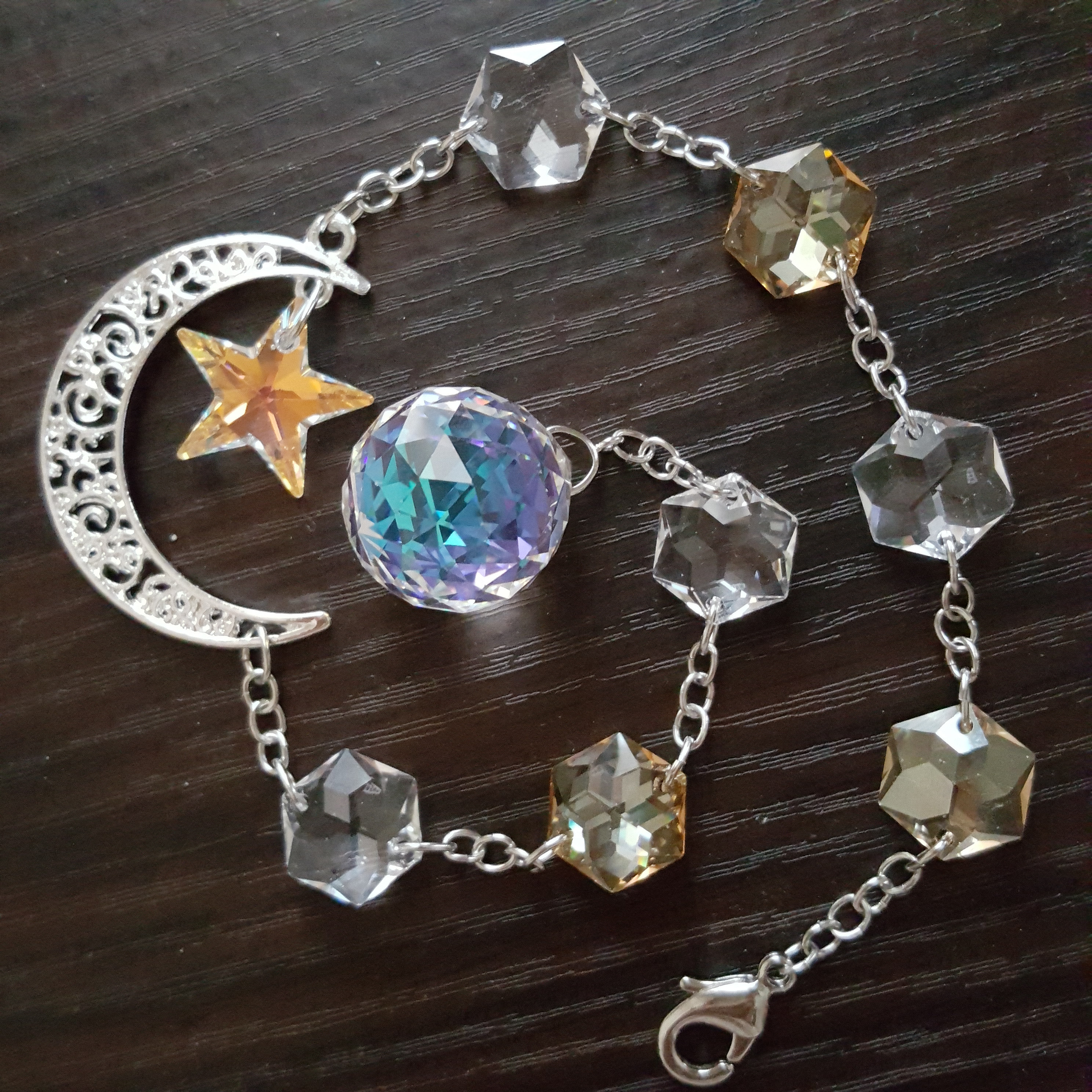 サンキャッチャー/月と星のささやき～スワロフスキー使用