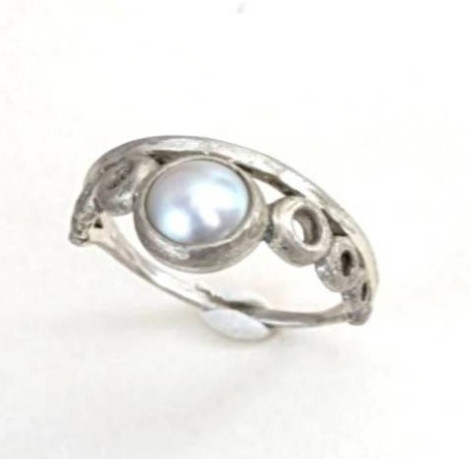 一点もの┃ハーフパールのリング/silver925