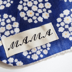 ネーム入れ　名入れ可♪miniくまちゃん　タオルハンカチ☆（くすみピンク×くまのぬいぐるみ柄） 10枚目の画像