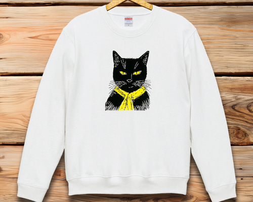 ZUTOMAYO スナネコスタッフT黒、Sサイズ（新品、未開封、スカーフ付） 黒猫 黄色いスカーフ スウェット ねこ ネコ オリジナル ギフト