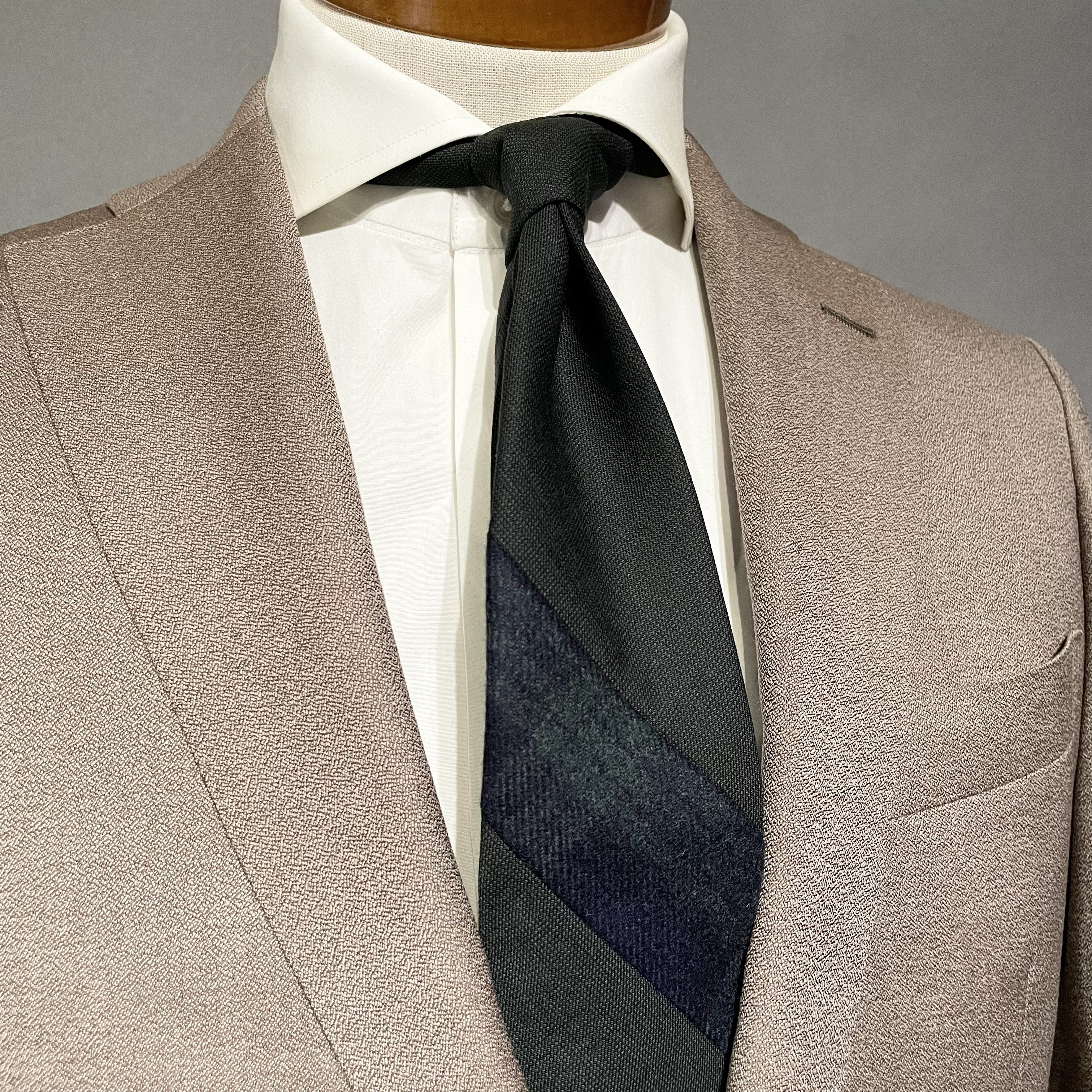 【限定】１点物　グリーン　チェック　バイカラー　プレゼント　ギフト　ネクタイ　誕生日【別途】名入れ　イニシャル　刺繍