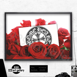 CHROMEHEARTS type☆A2額装済アートポスター#CH5★薔薇・バラ 2b1cbe454fdbe3939d90ccea61c199