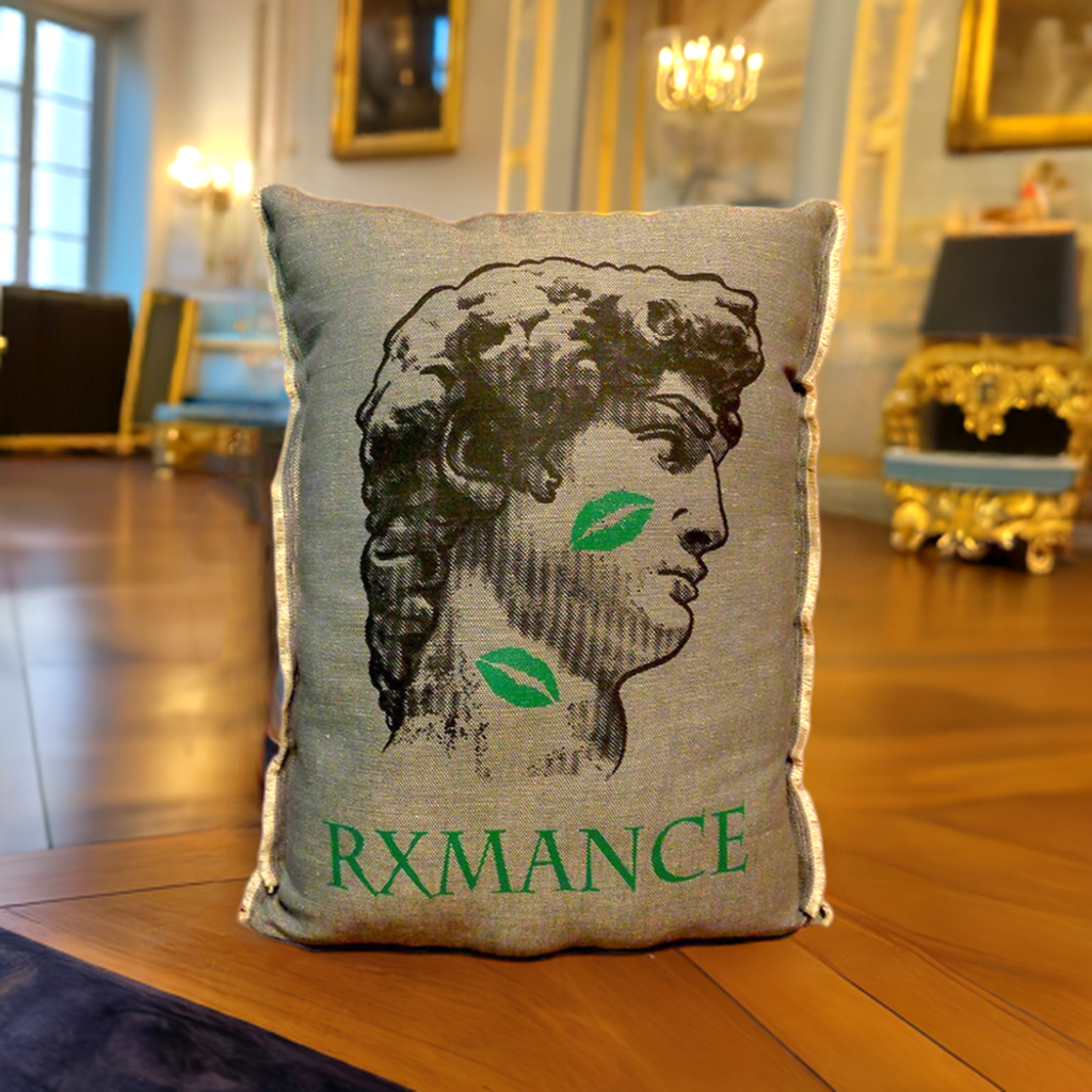 Rxmance （ クッション ）グリーン　【 シルクスクリーン 】