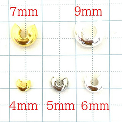 【20個】つぶし玉カバー★9mm/ホワイトシルバー★カシメ玉 留め具 金具(tsubuc-4) 2枚目の画像