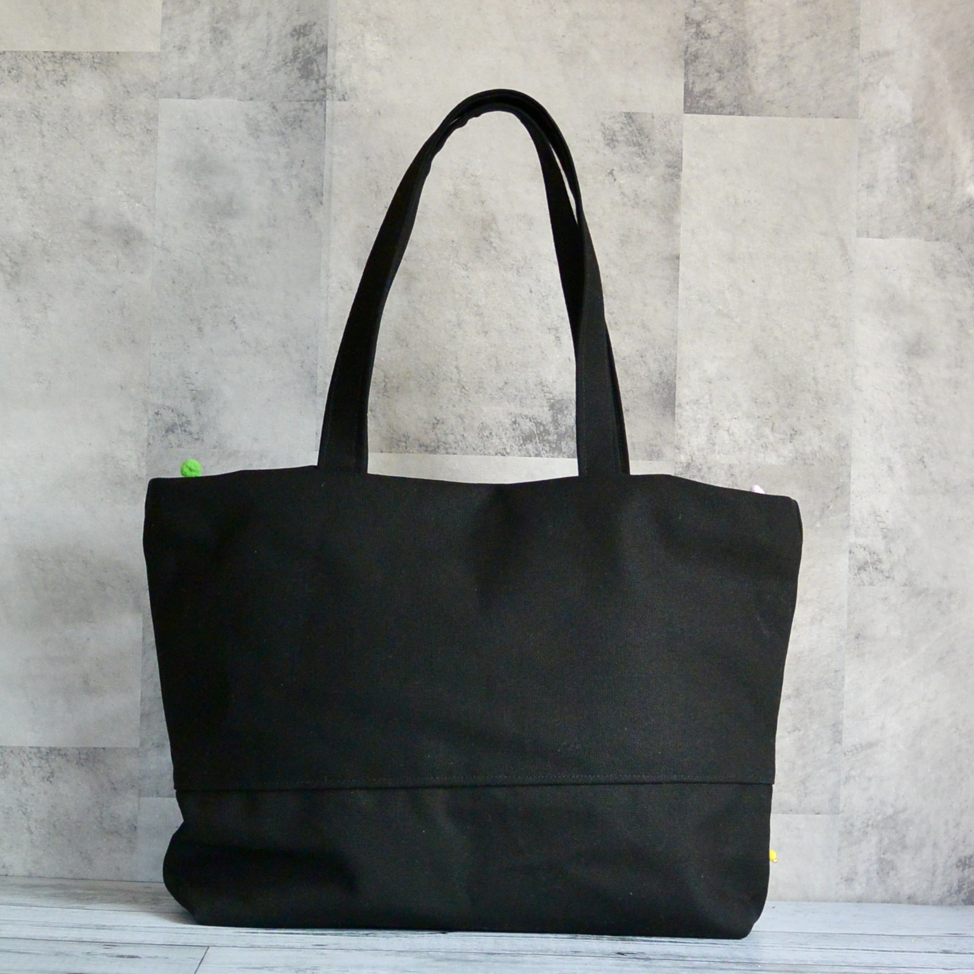 A4サイズ収納対応！カラフルなインド刺繍リボンのトートバッグ【Lサイズ】