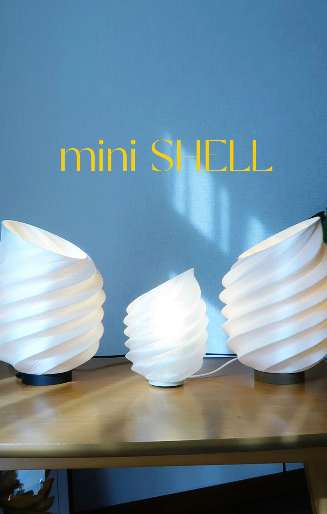 ペットがいても安心な和紙のようなテーブルランプ mini-SHELL