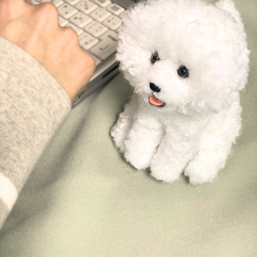 いつでもいっしょ♪ まんまるふわふわビションフリーゼぬいぐるみ