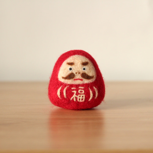 セット販売】 福だるま 赤 と 福だるま 白 羊毛フェルト 羊毛フェルト