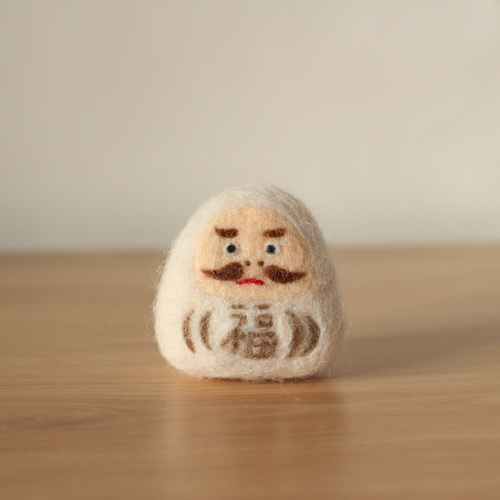 セット販売】 福だるま 赤 と 福だるま 白 羊毛フェルト 羊毛フェルト