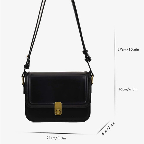 ツイストロック フラップ スクエアバッグ、レディース