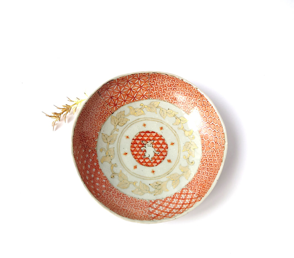 リメイク鉢 素焼き鉢5号と受け皿セット ローズの中でおねむな