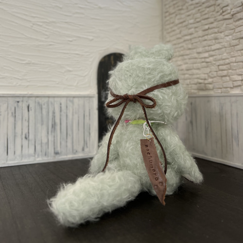 うさぎの着ぐるみを着たごーぐるにゃんこ(ミント) テディベアタイプ