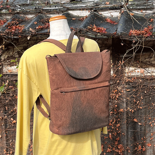 柿渋染め帆布リュック24083 リュック・バックパック 布一途 通販
