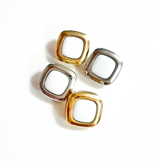 スクエア釦　可愛いおしゃれボタン　小さいボタン　 3枚目の画像