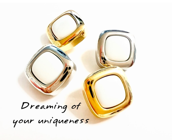 スクエア釦　可愛いおしゃれボタン　小さいボタン　 1枚目の画像