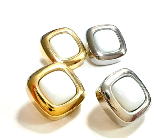 スクエア釦　可愛いおしゃれボタン　小さいボタン　 2枚目の画像