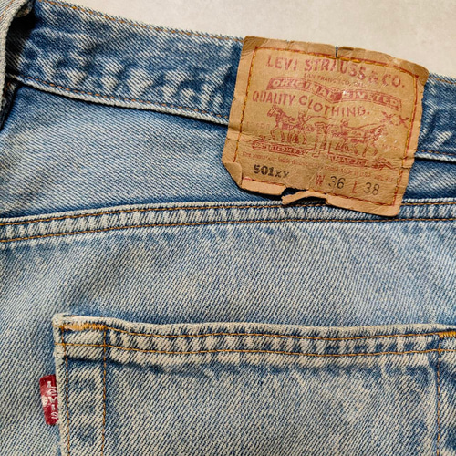 W36表記 リペアカスタム usa製 リーバイス 501 リメイクデニム