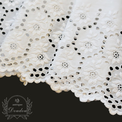 アンティーク 手刺繍カットワークレース ホワイトワーク【in0350