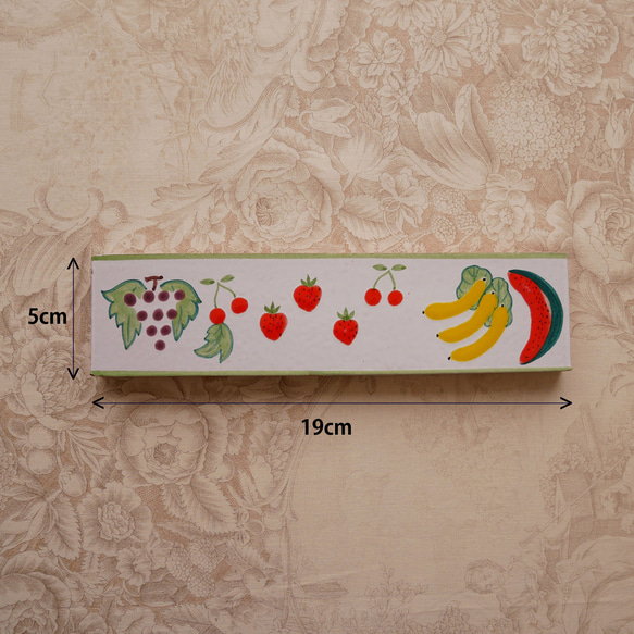 ビンテージ　イタリアの絵タイル　長方形　 4枚目の画像