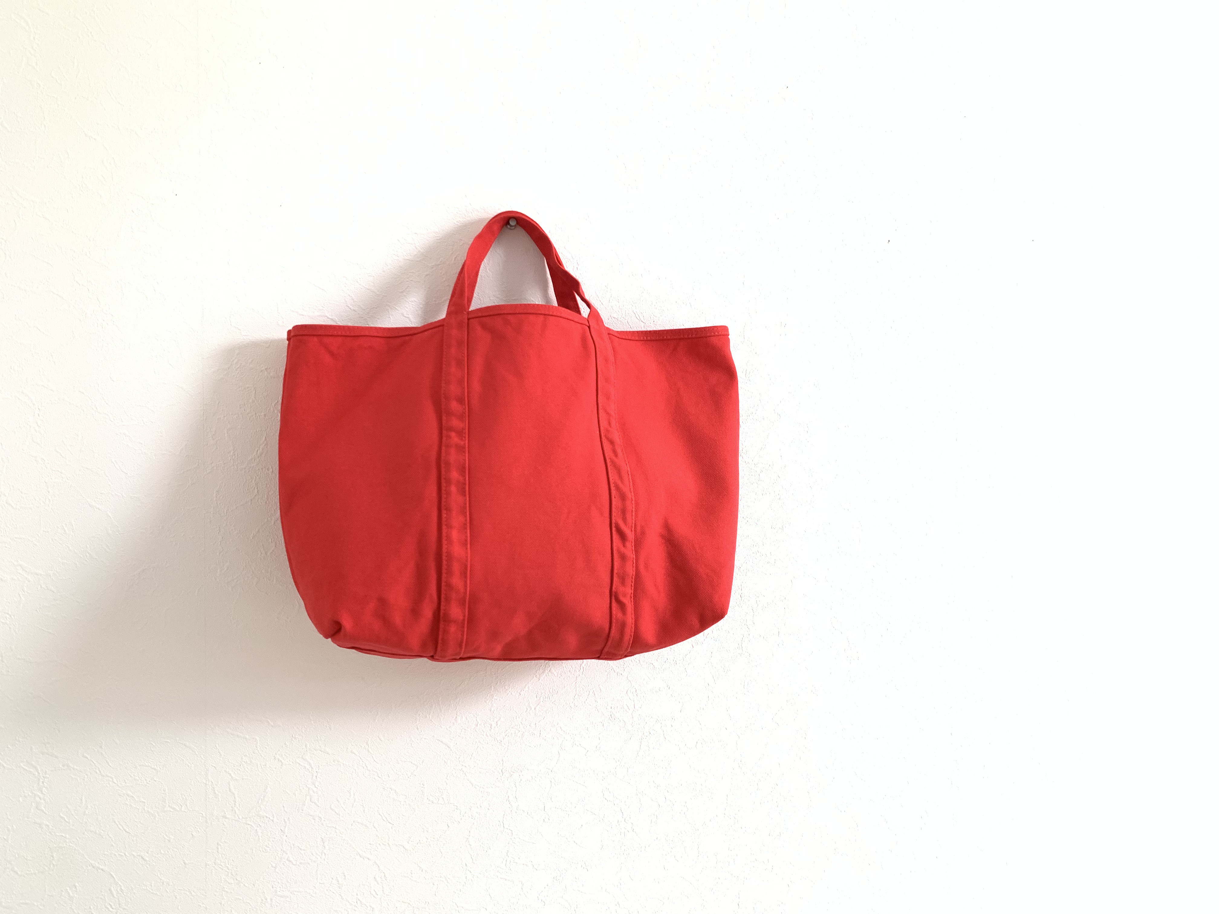 【A4対応】帆布　BASIC TOTE ( M )　トマトレッド