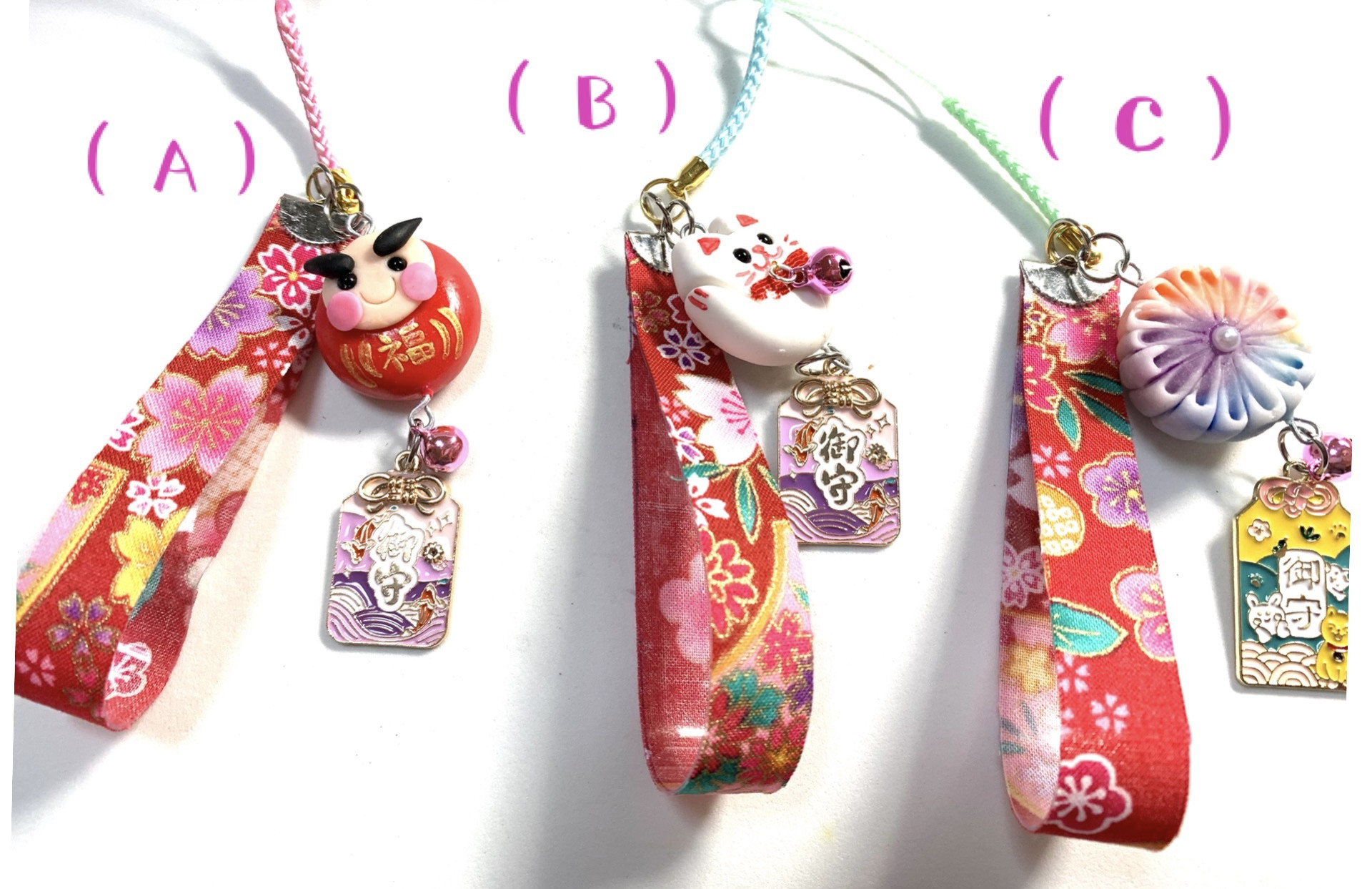 【807】うどんのチャーム／ストラップ／樹脂粘土 【807】うどんのチャーム／ストラップ／樹脂粘土