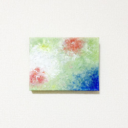 なかさま専用　花のモチーフの抽象画 原画 油絵 ナチュラルブレス 草原と水と花のアート 抽象画 F0号