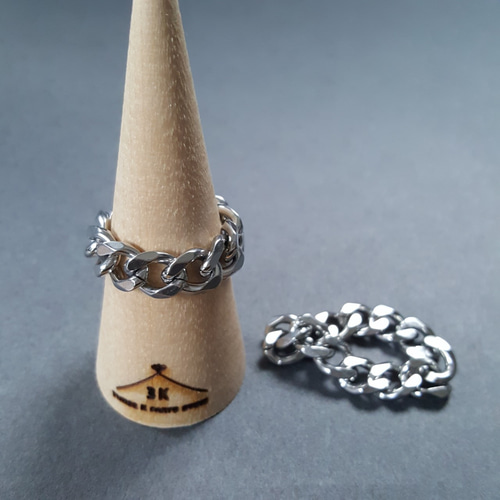 1pcs]オール ステンレス 喜平リング シルバー 6.5mm幅 サイズ選べる