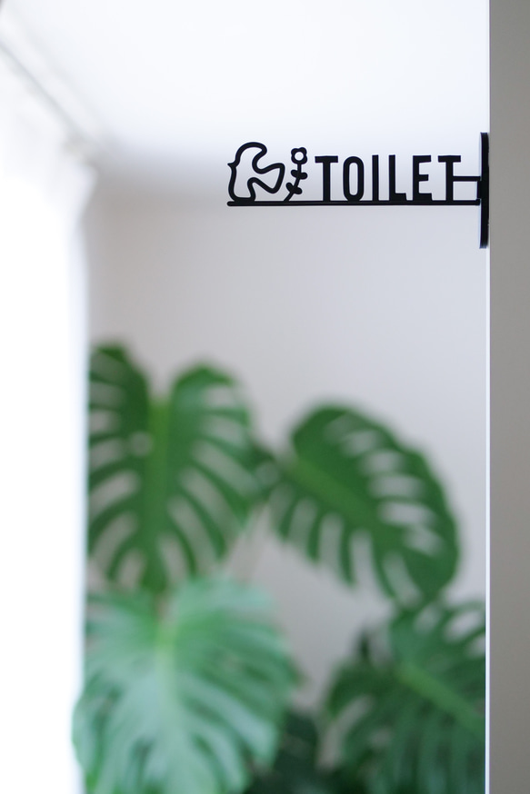 北欧風バード＆ブロッサム　トイレサイン 3枚目の画像