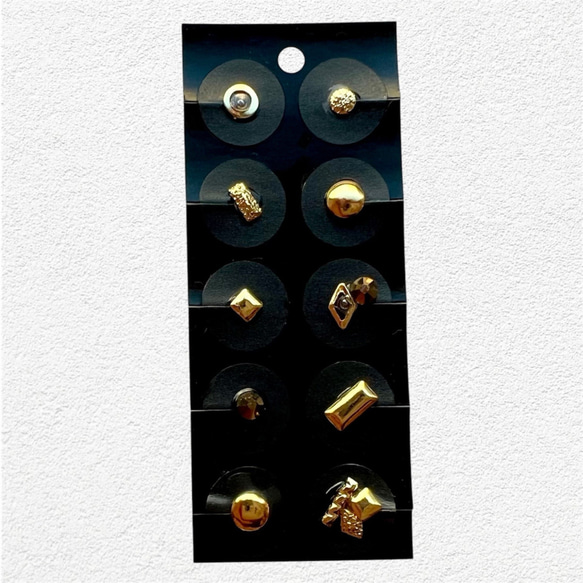 All gold 】/耳ツボジュエリー イヤリング・ノンホールピアス R