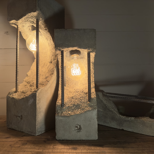 スタンドライト【モルタル 鉄筋 エジソンランプ】 スタンド