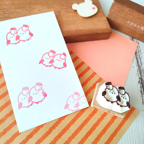 消しゴムはんこNo.413 モフモフくまちゃんとシマエナガ 消しゴムはんこNo.413 モフモフくまちゃんとシマエナガ - メルカリ