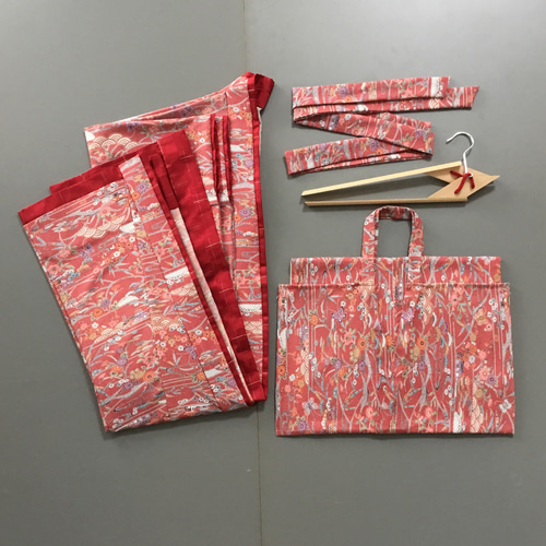 小紋　フルセット　正絹　袷　花に蝶　おしゃれ　N1 小紋フルセット着物正絹牡丹可愛いH7