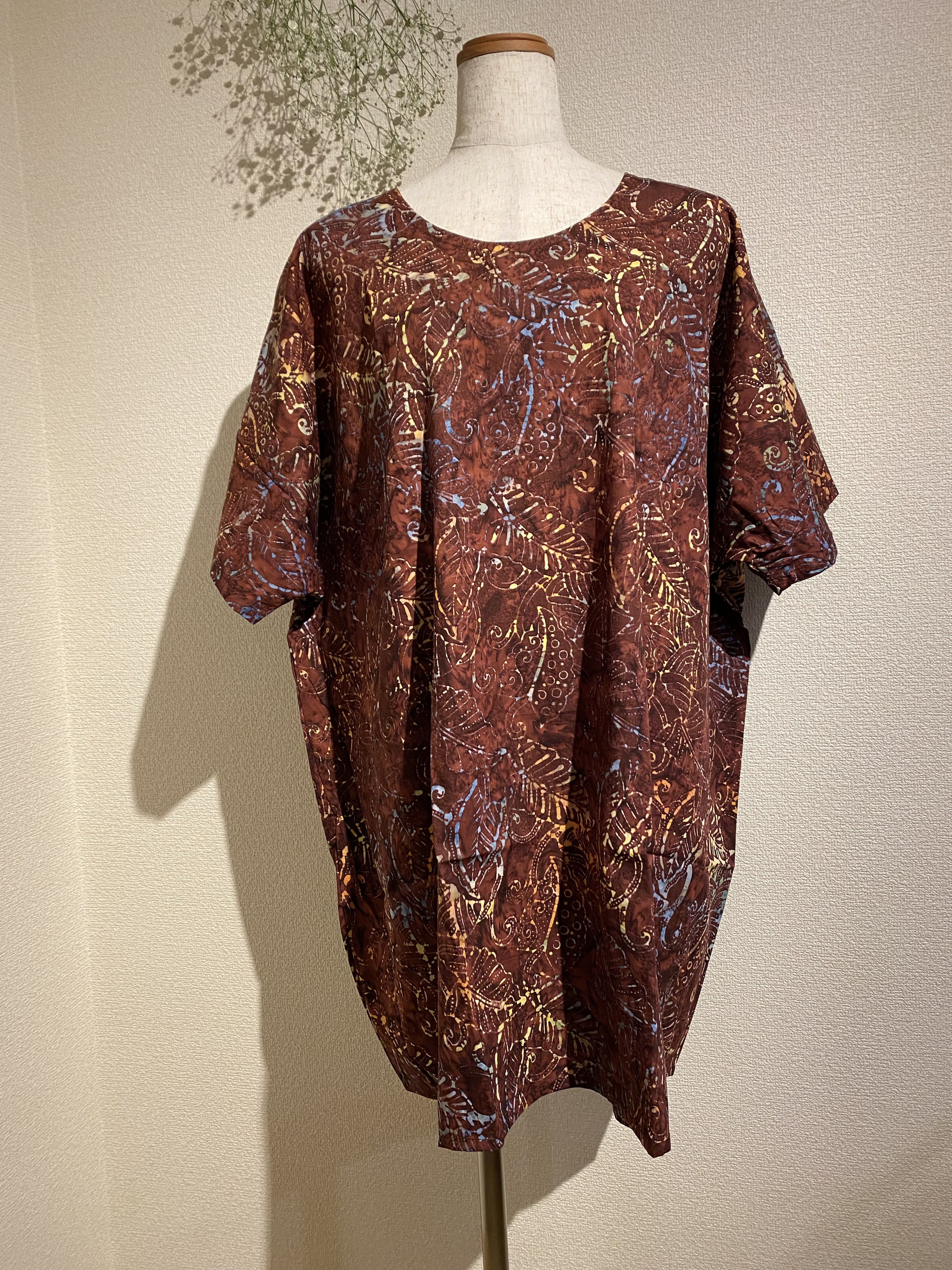 I BUMIオリジナル　バティックチュニックドレスe