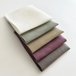 【数量限定】ハンカチ_リネン100%_選べるサイズ［SS］［S］［M］［L］［LL］& 選べるカラー5色 5枚目の画像
