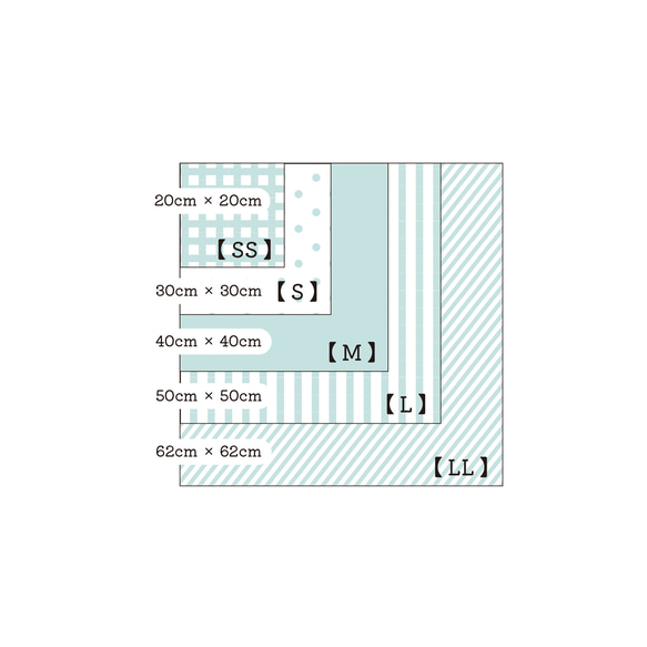 【数量限定】ハンカチ_リネン100%_選べるサイズ［SS］［S］［M］［L］［LL］& 選べるカラー5色 8枚目の画像