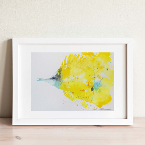 海水魚_水彩原画_イラスト 絵画 n.akabae 通販 18692244｜Creema