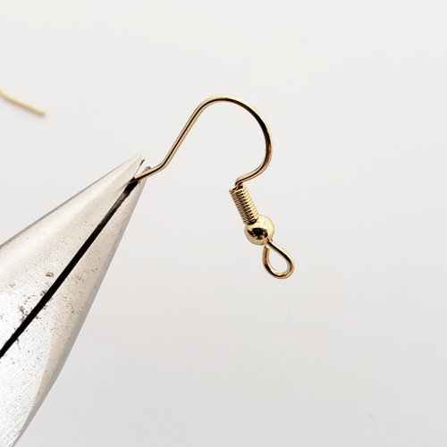 10ペア（20個） フックピアス 304ステンレス 18KGP 本金メッキ