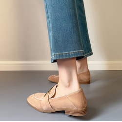 ローファー スエード 本革 レディース 歩きやすい 疲れない 履きやすい ローカット シンプル おしゃれ 可愛い ネイビ 6枚目の画像