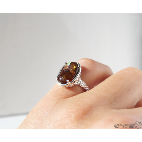 ファイアーアゲートのリング ファイアーアゲート リング / Fire Agate Ring 指輪・リング