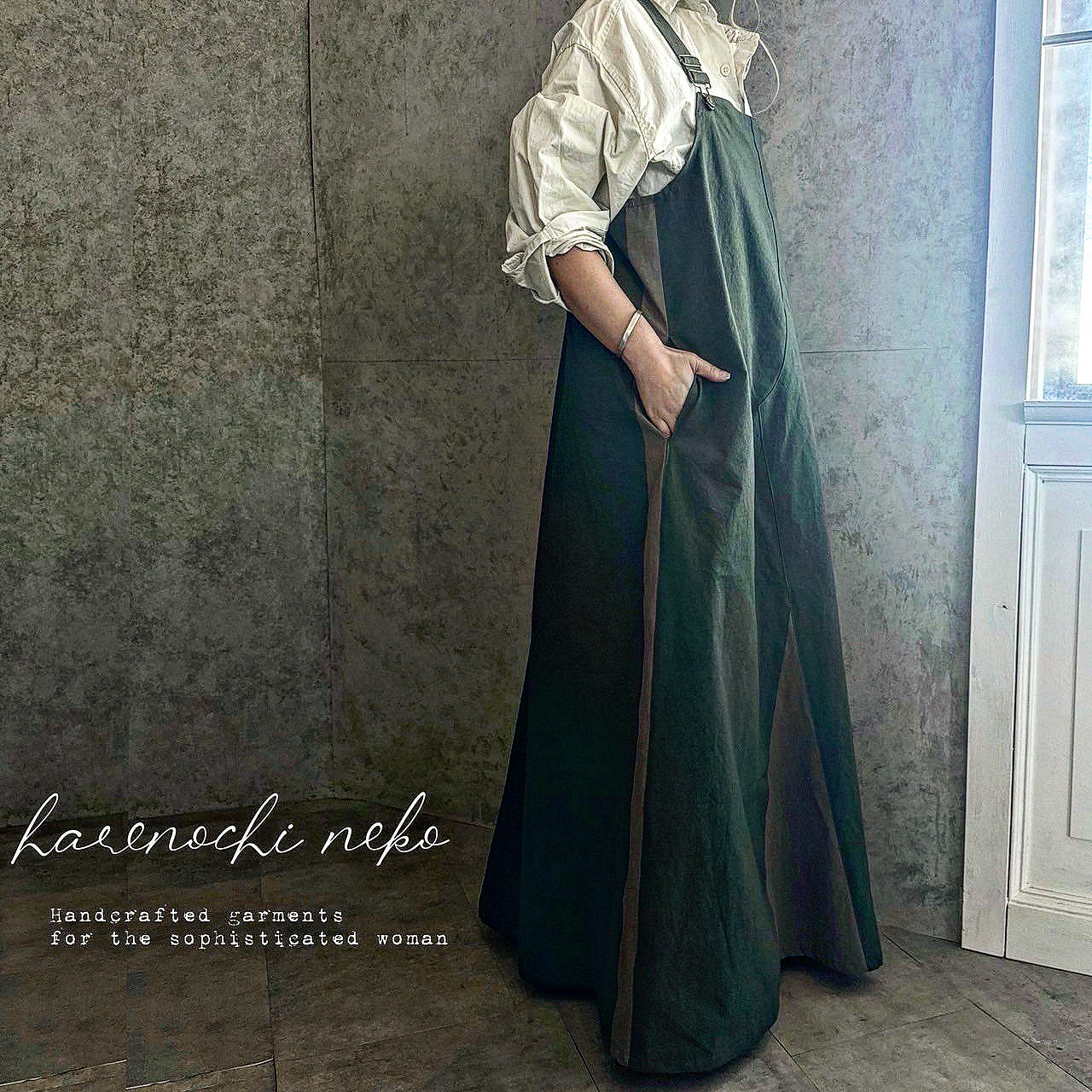 送無■特別価格■【1/16再販】【大人の為のトラッドなオーバーオールスカート】バックル調整可能 ワンピース 冬