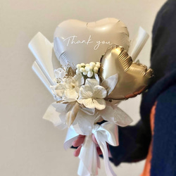 送料無料【エレガンス♡バルーンブーケ】|手持ちバルーン　花束　結婚式　謝恩会　卒業　卒園　お祝い　 3枚目の画像