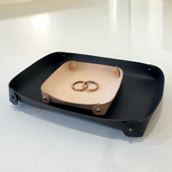 Leather Tray 皮革收納盤 - L 長方型 第5張的照片